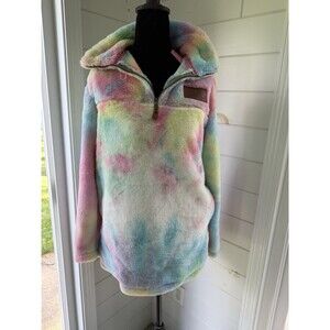 Southern Fried Chick Sherbet Faux Sherpa Pullover Women's size Medium